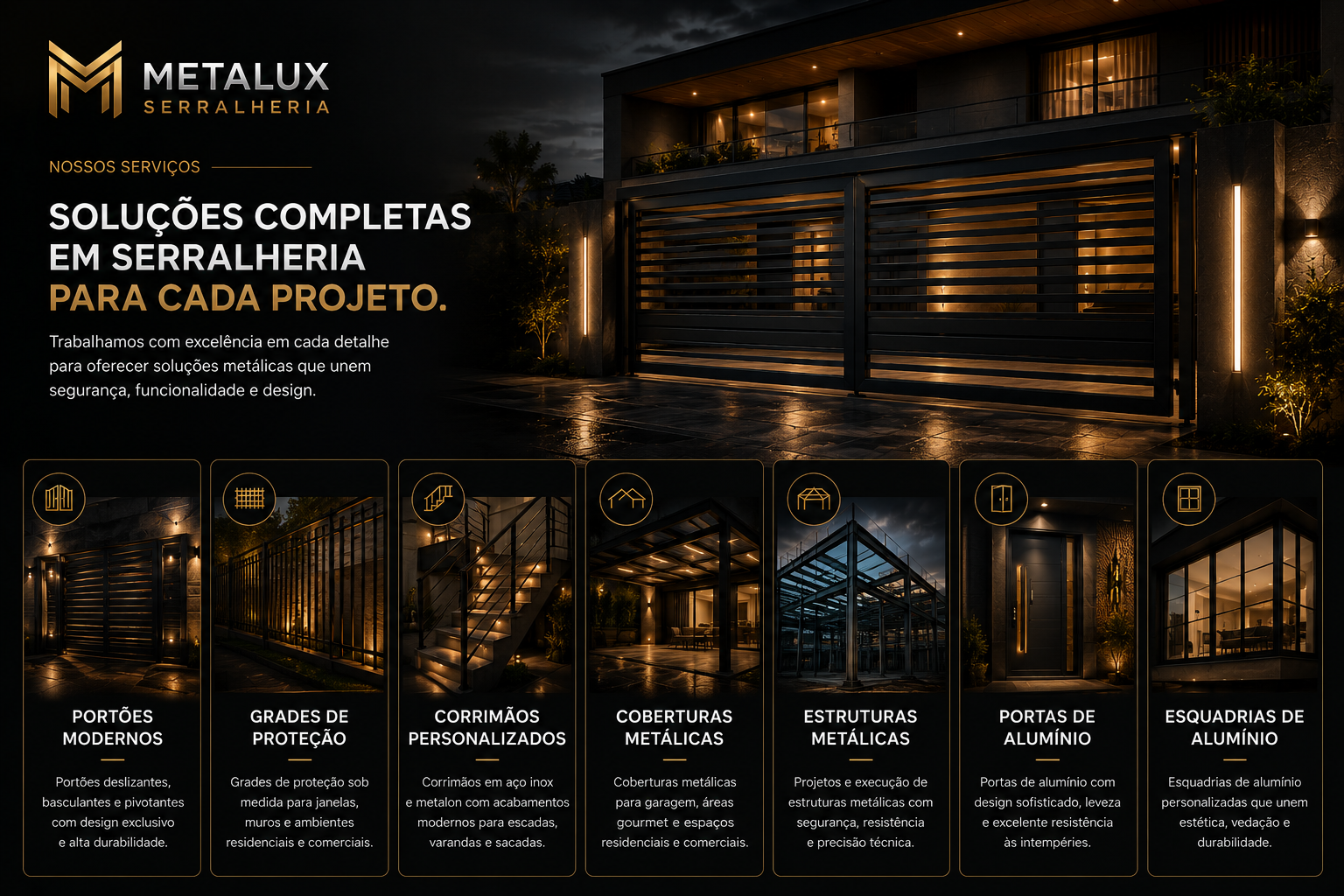Serviços da Metalux Serralheria